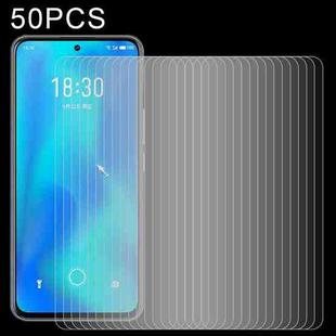 50 PCS 0.26mm 9H 2.5D Tempered Glass Film For Meizu 18x