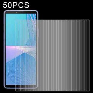 50 PCS 0.26mm 9H 2.5D Tempered Glass Film For Sony Xperia 10 III Lite