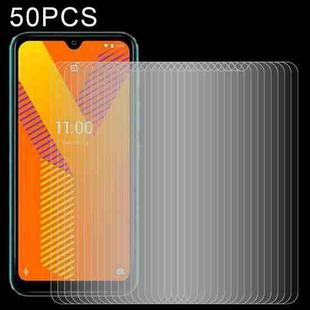50 PCS 0.26mm 9H 2.5D Tempered Glass Film For Wiko Y62