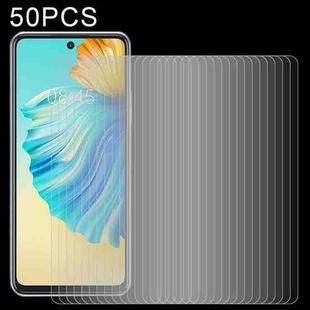 50 PCS 0.26mm 9H 2.5D Tempered Glass Film For Tecno Camon 17 Pro