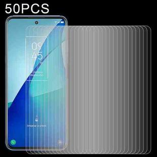 50 PCS 0.26mm 9H 2.5D Tempered Glass Film For TCL 20S