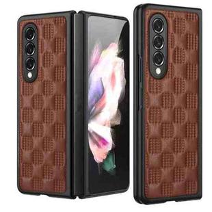For Samsung Galaxy Z Fold3 5G Soft Micorofiber PU Folding Phone Case(Brown)