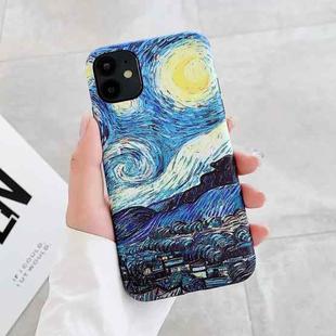 IMD Workmanship TPU Oil Painting Phone Case For iPhone 13(Starry Night)