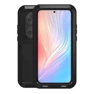 For Huawei P50 Pro LOVE MEI Metal Shockproof Waterproof Dustproof Protective Phone Case without Glass(Black)