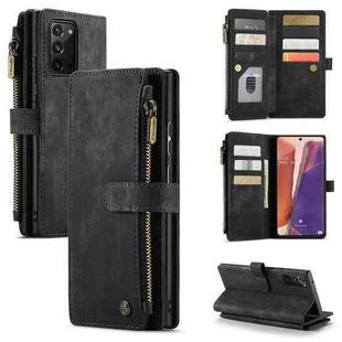 For Samsung Galaxy Note20 CaseMe-C30 Multifunctional Horizontal Flip PU + TPU Phone Case(Black)