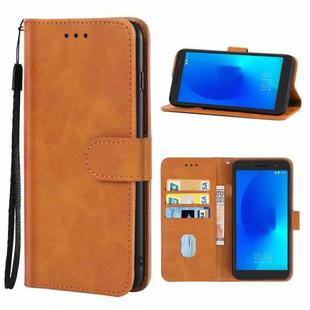 Leather Phone Case For Alcatel 1/1 2019&2021 / Vodafone Smart E9(Brown)