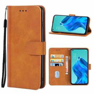 Leather Phone Case For OPPO Reno5 A(Brown)