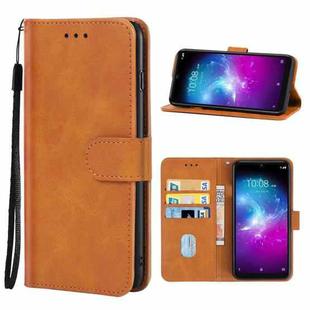 Leather Phone Case For ZTE Blade A51 Lite / A5 2020(Brown)