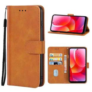 Leather Phone Case For Motorola Moto G Power 2022(Brown)