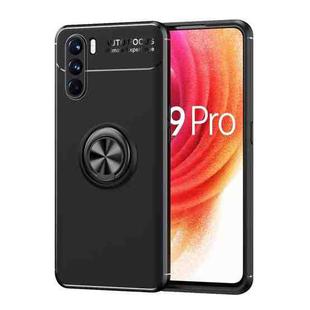 For OPPO K9 Pro Metal Ring Holder 360 Degree Rotating TPU Phone Case(Black)