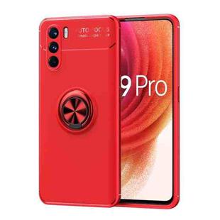 For OPPO K9 Pro Metal Ring Holder 360 Degree Rotating TPU Phone Case(Red)