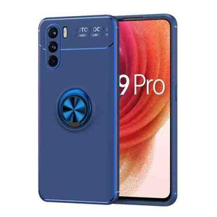 For OPPO K9 Pro Metal Ring Holder 360 Degree Rotating TPU Phone Case(Blue)