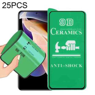 25 PCS 9D Full Screen Glue Ceramic Film For Xiaomi POCO F4 / Redmi Note 11 Pro 5G / 4G / Note 11 Pro+