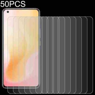 50 PCS 0.26mm 9H 2.5D Tempered Glass Film For vivo X50 5G