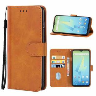 Leather Phone Case For Wiko Power U10 / U20(Brown)