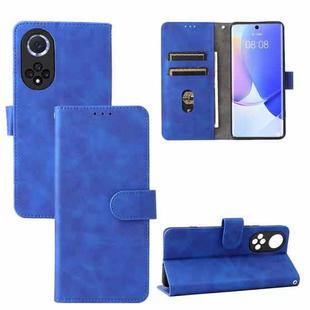 For Huawei nova 9 Skin Feel Magnetic Buckle Calf Texture PU Phone Case(Blue)