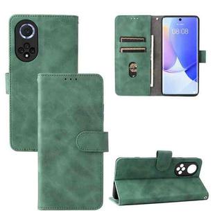 For Huawei nova 9 Skin Feel Magnetic Buckle Calf Texture PU Phone Case(Green)