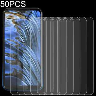 50 PCS 0.26mm 9H 2.5D Tempered Glass Film For Leagoo M12