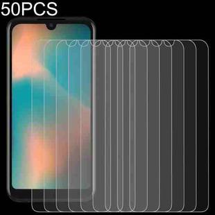 50 PCS 0.26mm 9H 2.5D Tempered Glass Film For Motorola Moto P40 Play