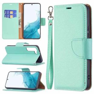 For Samsung Galaxy S22 5G Litchi Texture Pure Color Horizontal Flip Leather Phone Case with Holder & Card Slots & Wallet & Lanyard(Green)