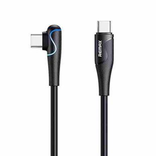 REMAX RC-192a Carrie Series PD 60W USB-C / Type-C to USB-C / Type-C 90 Degree Elbow Fast Charging Gaming Data Cable, Cable Length: 1m(Black)