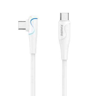 REMAX RC-192a Carrie Series PD 60W USB-C / Type-C to USB-C / Type-C 90 Degree Elbow Fast Charging Gaming Data Cable, Cable Length: 1m(White)
