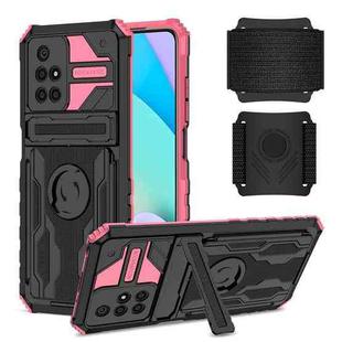 For Xiaomi Redmi 10 Armor Wristband Phone Case(Pink)