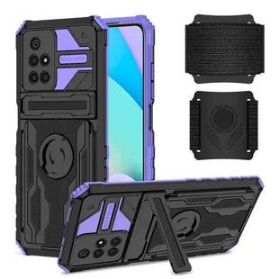 For Xiaomi Redmi 10 Armor Wristband Phone Case(Purple)