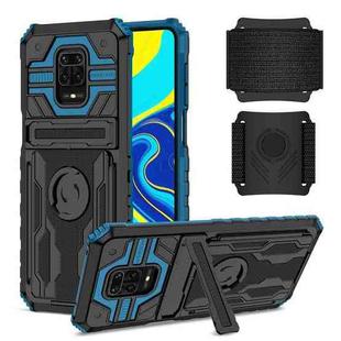 For Xiaomi Redmi Note 9S Armor Wristband Phone Case(Blue)