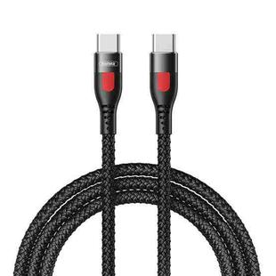 REMAX RC-195 Lesu Series PD 65W USB-C / Type-C to USB-C / Type-C Fast Charging Data Cable, Cable Length: 1m(Black)