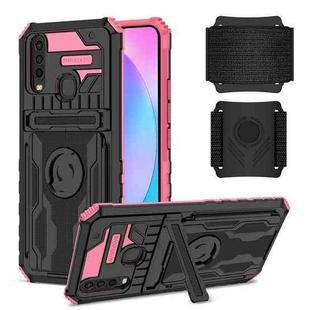 For vivo Y17 Armor Wristband Phone Case(Pink)