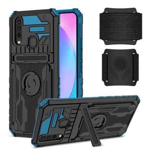 For vivo Y17 Armor Wristband Phone Case(Blue)