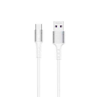 REMAX RC-198a Chaining II Series 5A USB to USB-C / Type-C Fast Charging Data Cable, Cable Length: 1m(White)