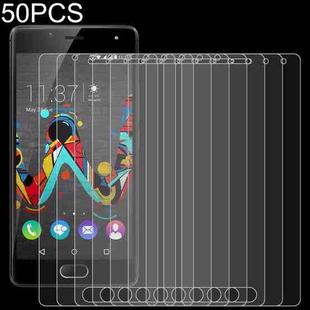 50 PCS 0.26mm 9H 2.5D Tempered Glass Film For Wiko Ufeel