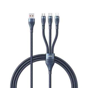 REMAX RC-199th Whirly Series 5A USB to USB-C / Type-C + 8 Pin + Micro USB Fast Charging Data Cable, Cable Length: 1.2m(Midnight Blue)