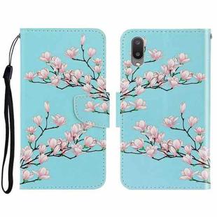 For Samsung Galaxy A02 3D Colored Drawing Horizontal Flip Leather Phone Case with Holder & Card Slots & Wallet(Magnolia)