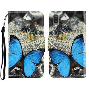 For Samsung Galaxy A02 3D Colored Drawing Horizontal Flip Leather Phone Case with Holder & Card Slots & Wallet(A Butterfly)