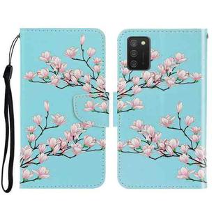 For Samsung Galaxy A02s 164mm Version 3D Colored Drawing Horizontal Flip Leather Phone Case with Holder & Card Slots & Wallet(Magnolia)