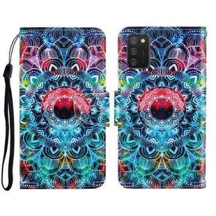 For Samsung Galaxy A03s 166mm Version 3D Colored Drawing Horizontal Flip Leather Phone Case with Holder & Card Slots & Wallet(Mandala)
