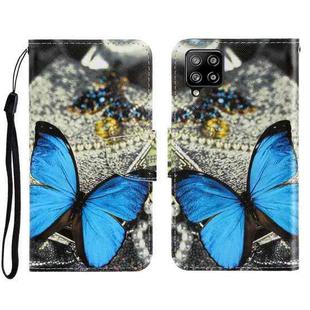 For Samsung Galaxy A12 3D Colored Drawing Horizontal Flip Leather Phone Case with Holder & Card Slots & Wallet(A Butterfly)