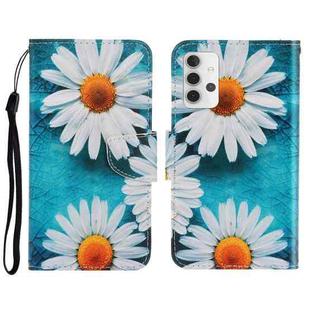 For Samsung Galaxy A32 4G 3D Colored Drawing Horizontal Flip Leather Phone Case with Holder & Card Slots & Wallet(Chrysanthemum)