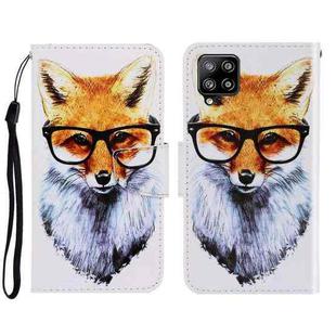 For Samsung Galaxy A42 5G 3D Colored Drawing Horizontal Flip Leather Phone Case with Holder & Card Slots & Wallet(Fox)