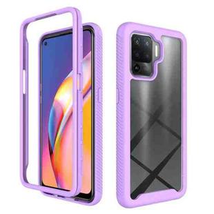 For OPPO A94 Starry Sky Solid Color Series Shockproof PC + TPU Phone Case(Purple)