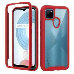 For OPPO Realme C21Y Starry Sky Solid Color Series Shockproof PC + TPU Phone Case(Red)