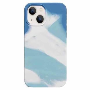 For iPhone 13 Colorful Liquid Silicone Phone Case(Blue)