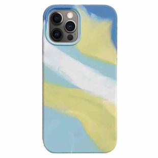 For iPhone 12 / 12 Pro Colorful Liquid Silicone Phone Case(Yellow)