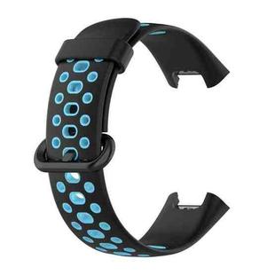 For Xiaomi Redmi Watch 2 Two-color Silicone Strap Watch Band(Black Blue)