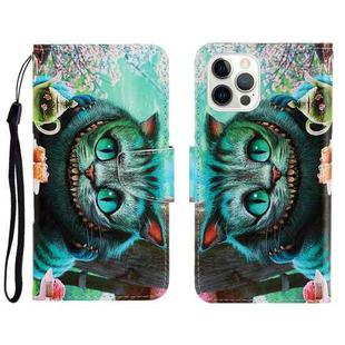 For iPhone 13 Pro 3D Colored Drawing Horizontal Flip Leather Phone Case (Green Eyes)