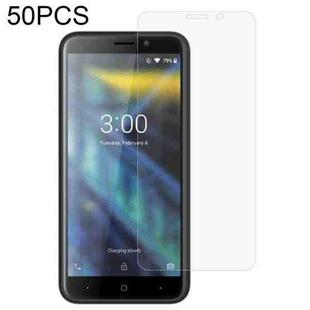 50 PCS 0.26mm 9H 2.5D Tempered Glass Film For Doogee X50