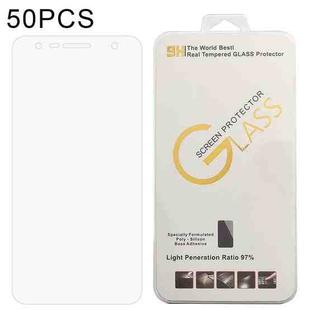 50 PCS 0.26mm 9H 2.5D Tempered Glass Film For LG X power 3